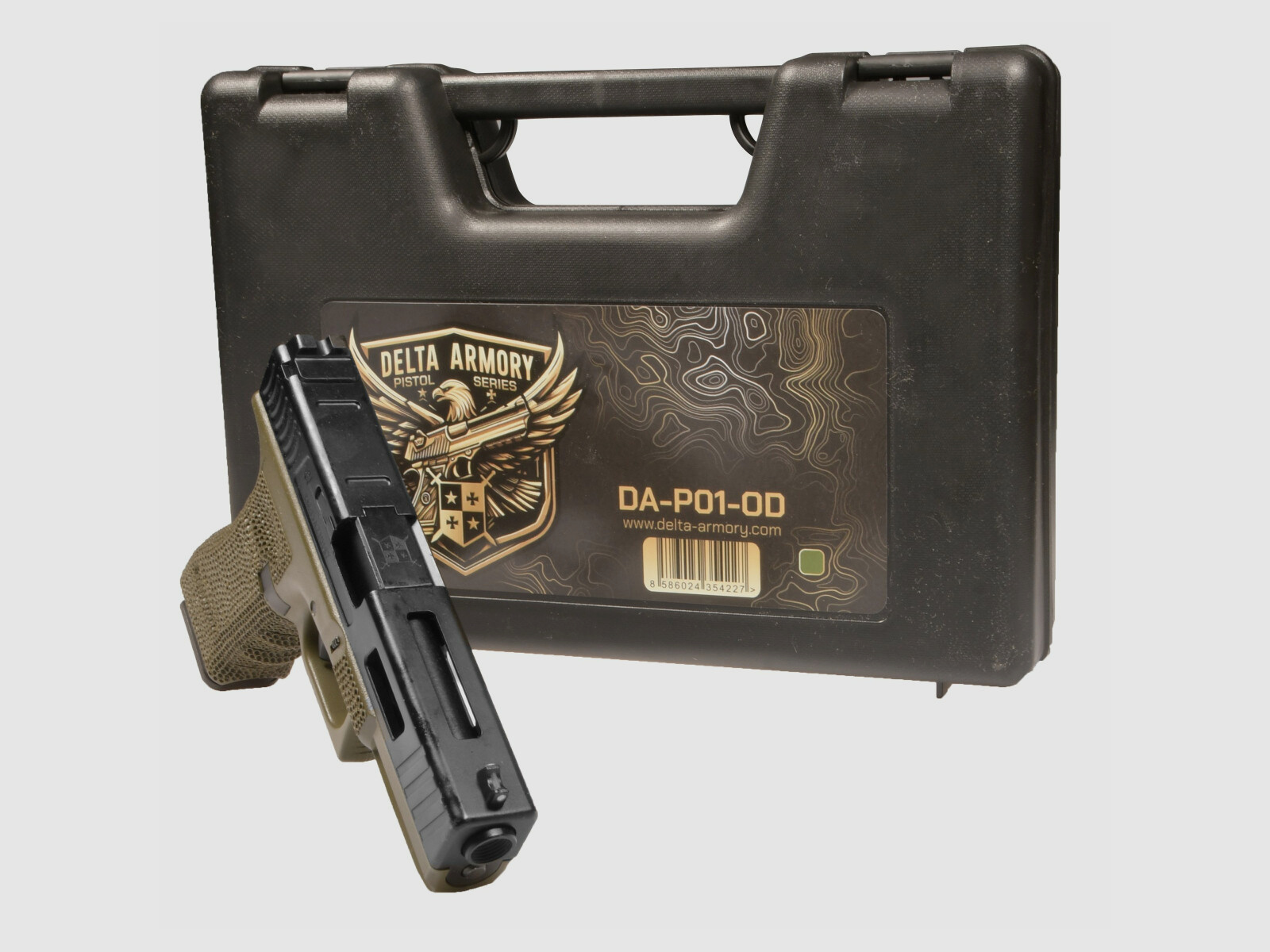 P01 GBB Airsoft Pistol in Olive | Delta Armory