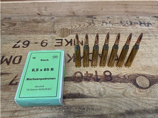 Konvolut Munition Blaser, WR, Kal. 6,5x65R, NOSLER, CDP !!!