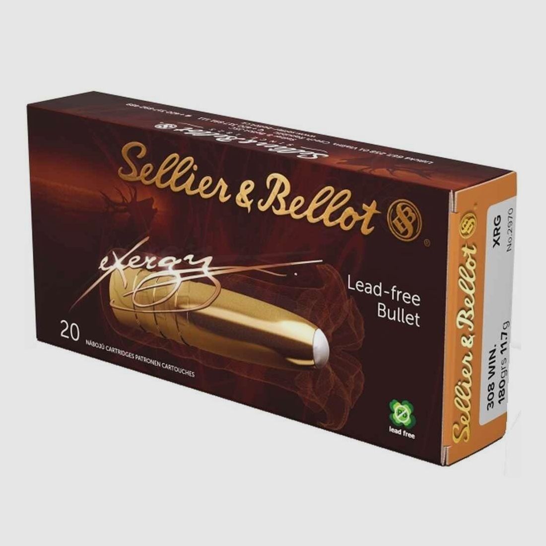 .308 Win. eXergy bleifrei 11,7g/180grs. Sellier & Bellot