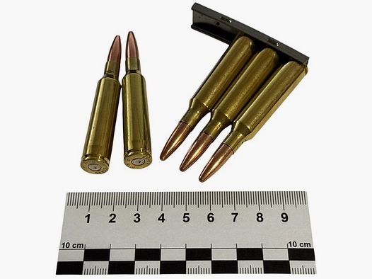 5 pieces of decommissioned ammunition in caliber 6.5x55 SE