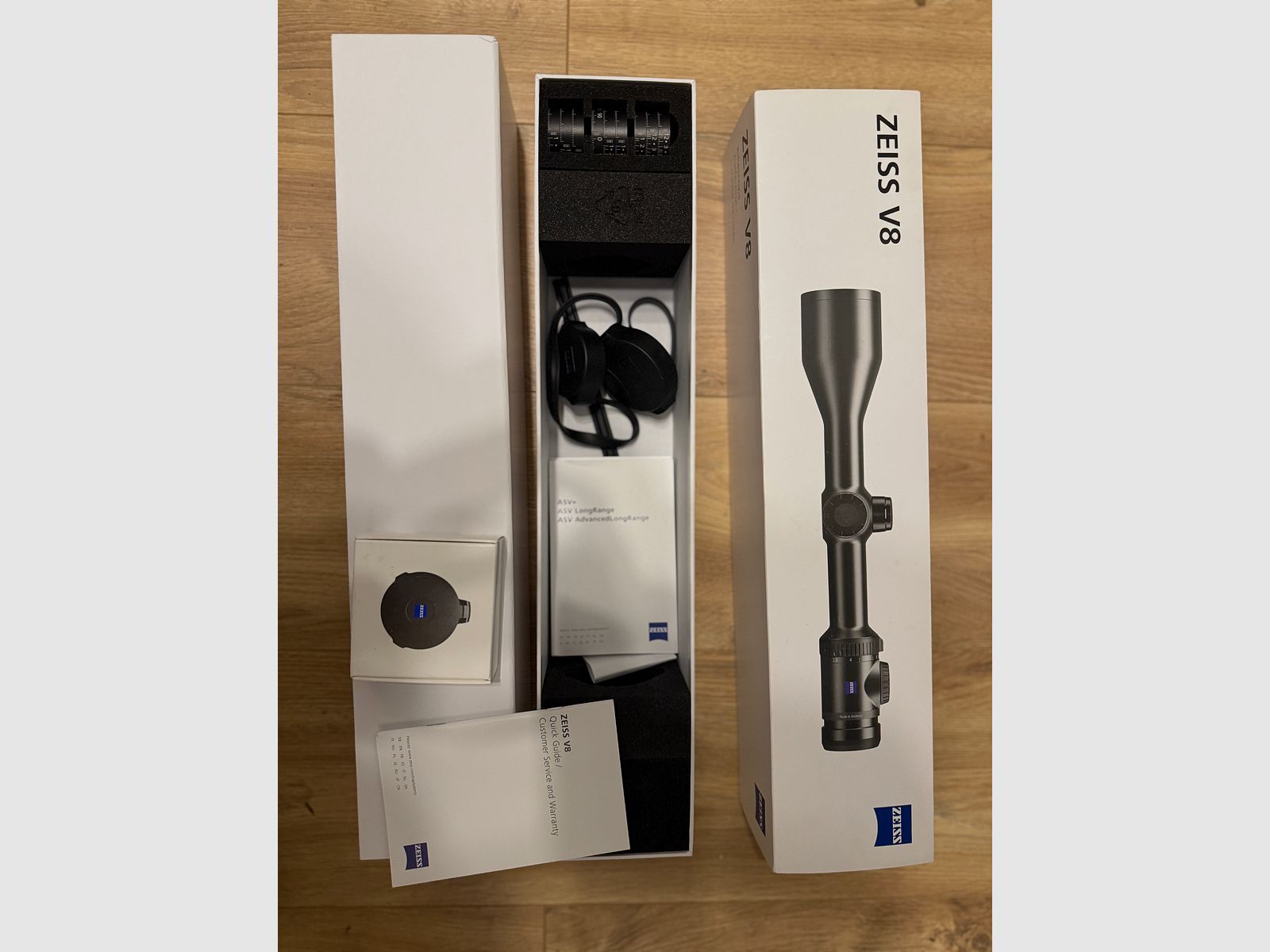Zielfernrohr Zeiss V8 1,8-14x50 Schiene ASV Flip Cover neuwertig