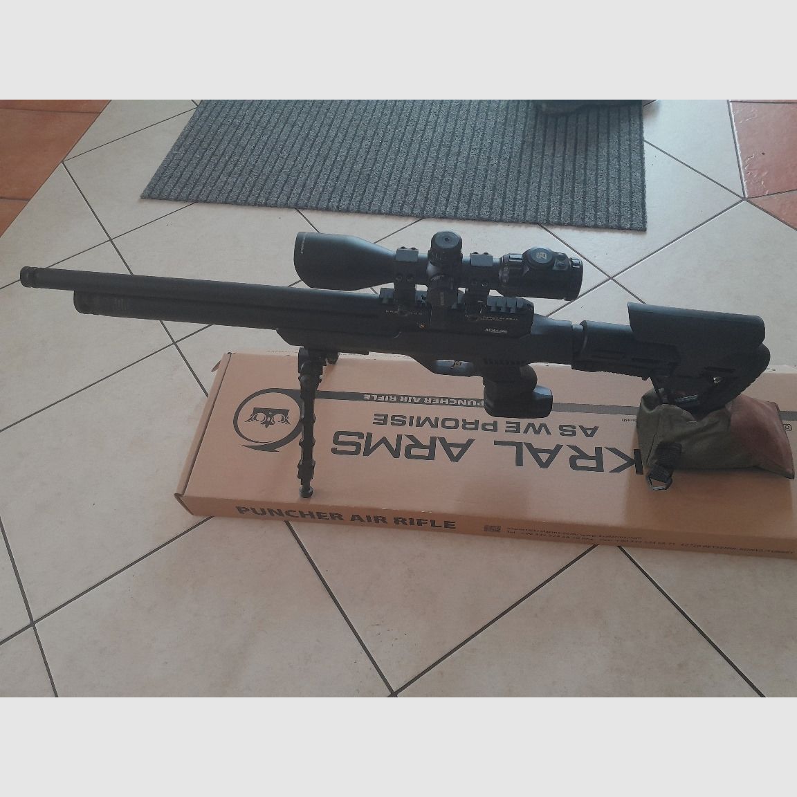 Compressed air PCP air rifle rifle AR15 Kral Arms Puncher NP03 5.5mm / Huma Air regulator / trigger / barrel / revised with power 7.5J-30J and precision!!