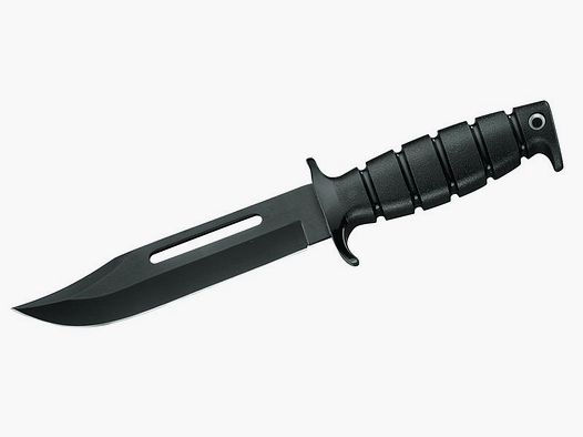 Cuchilla negra potente de 5 mm, cuchillo de exterior con funda robusta