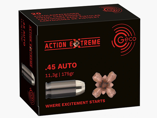 Geco 2421209 .45 ACP Action Extreme 11.3g 175grs. Pistol ammunition Lead-free