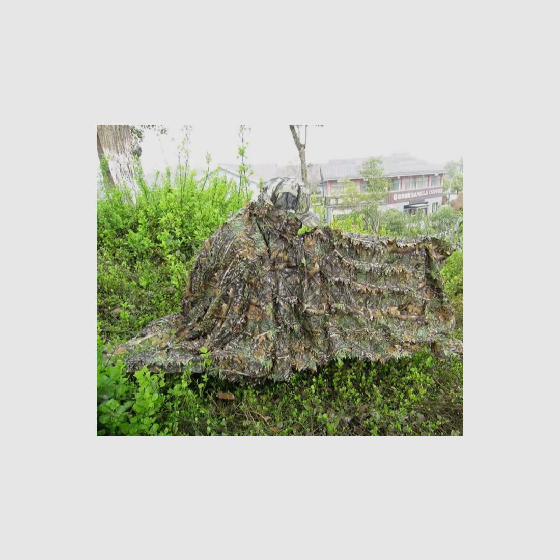 tarnpomcho waldtarnblatt Muster Tarnumhang Tarnjacke Tarnung Airsoft Softair Sniper Paintball Kleidung