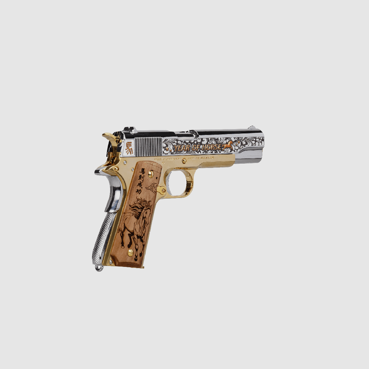 GPM1911 40th Anniversary Warhorse Edition Gas Blow Back Pistol – Gold / Silver -F- | G&G, image 8 of 11