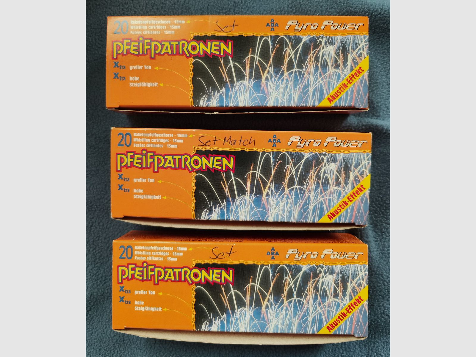 ABA Pfeifpatronen Xtra Raketenpfeifgeschosse 15 mm Pyro Power Akustik-Effekt