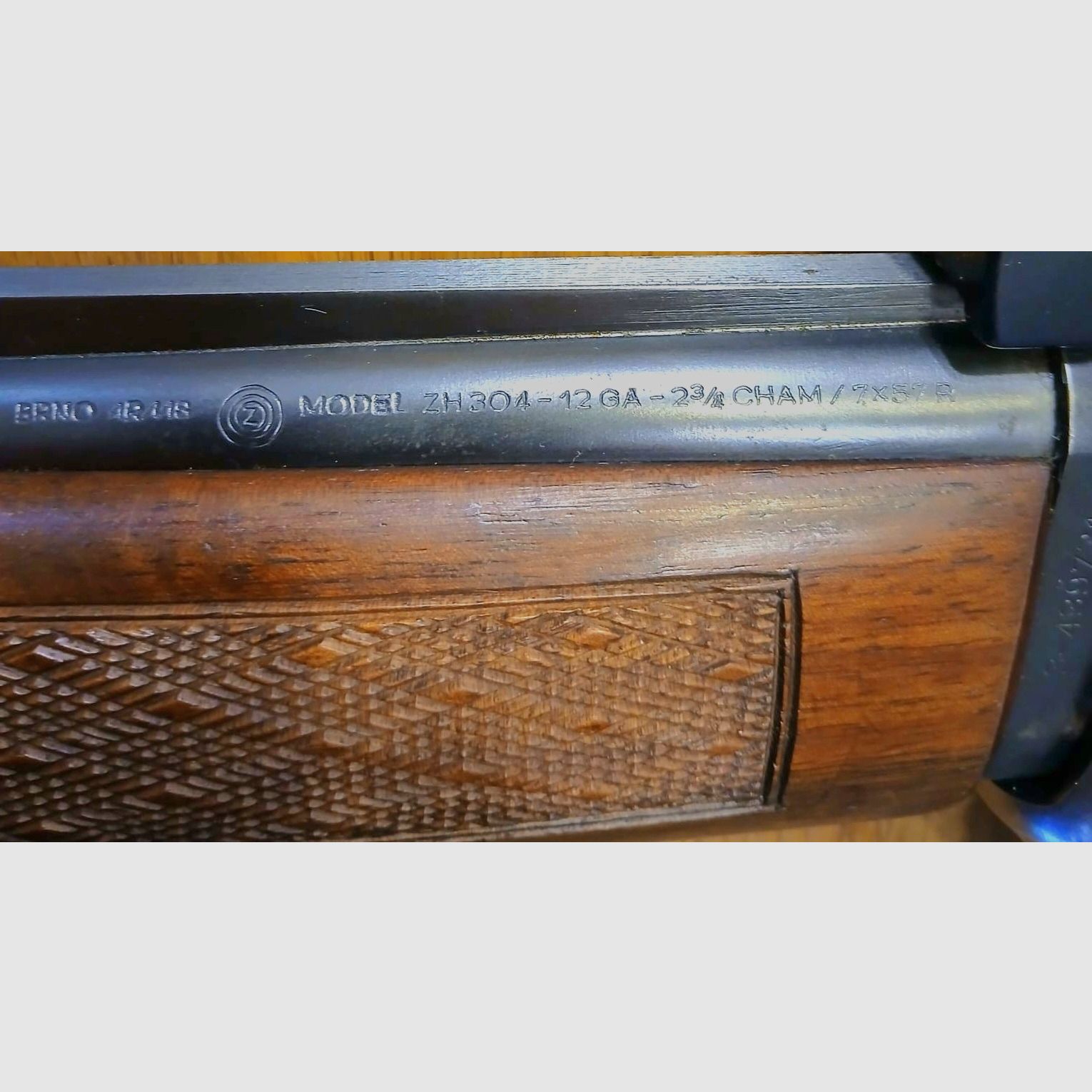 BRNO CZ ZH 304 7x57R & 12/70 Kombinierte Büchse Flinte