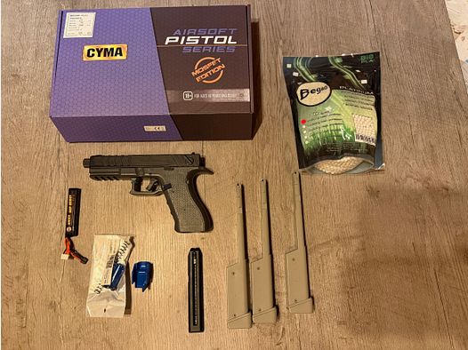 Begadi/Cyma CM.131A Gen 5.5 AEP incl. 3 cargadores de alta capacidad Airsoft