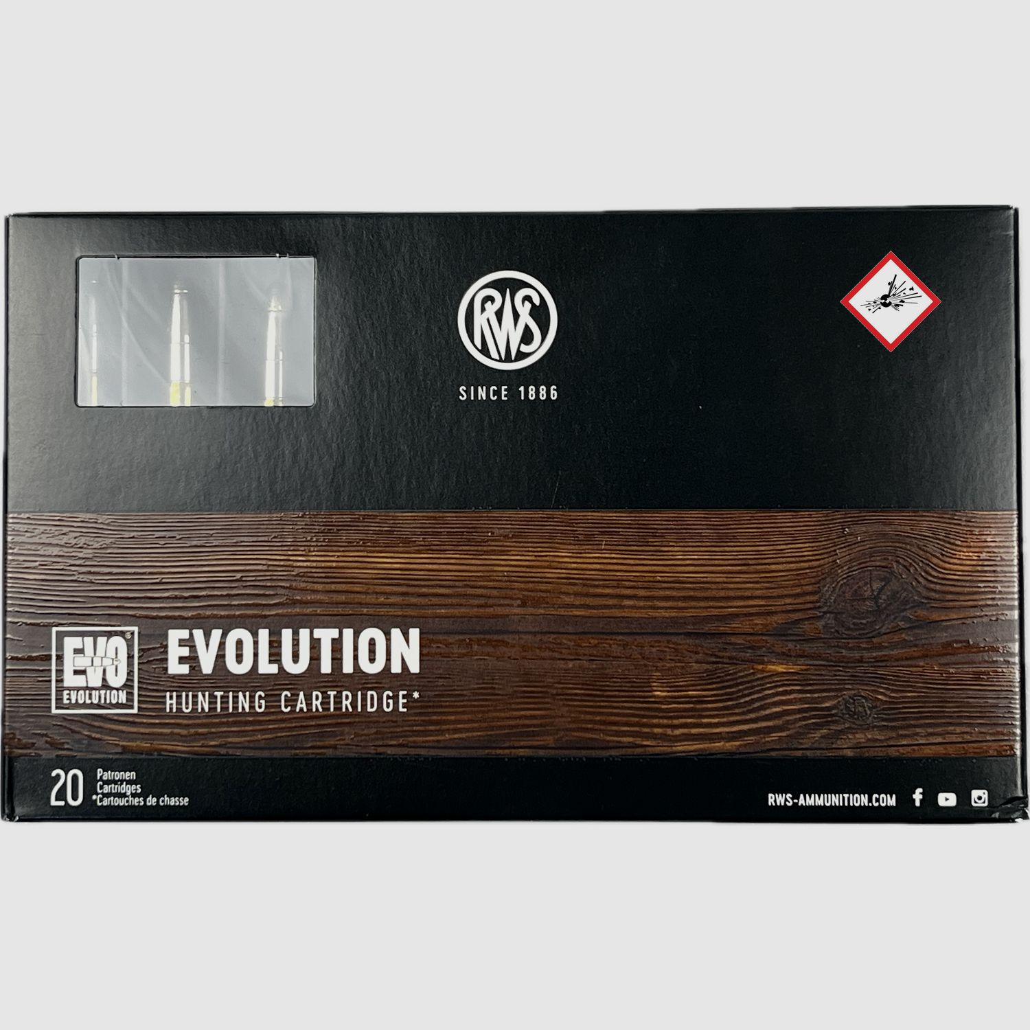 RWS Cartucho de caza Evolution Cal. 7X64 10,3g 159grs