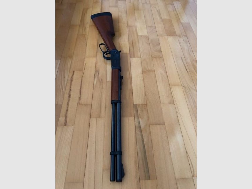 Umarex Cowboy Rifle 88g Co2 GEWEHR inkl. Magazin + 88g CO2 Patrone + eine Dose Munition schwarz braun SET