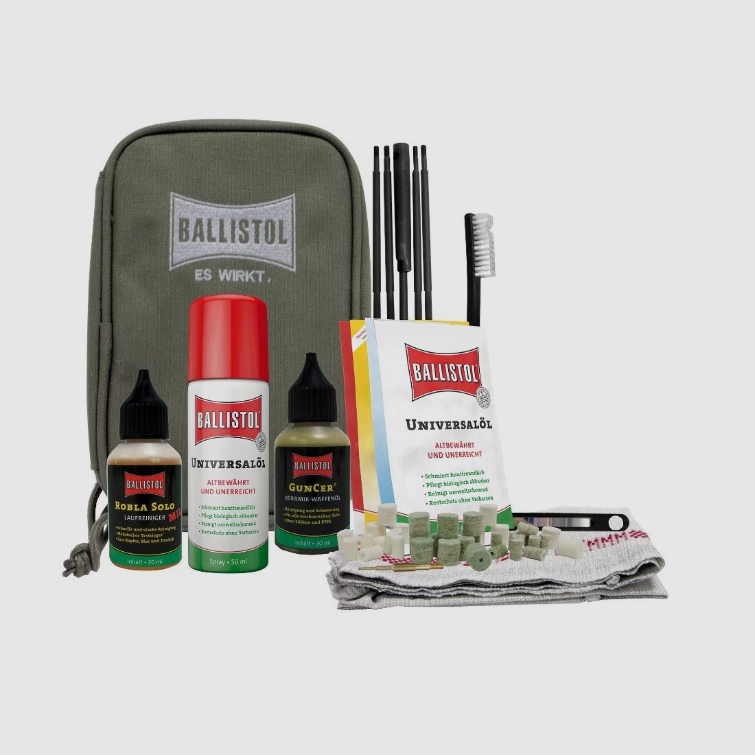 Bolsa de limpieza de armas - 44 piezas Ballistol