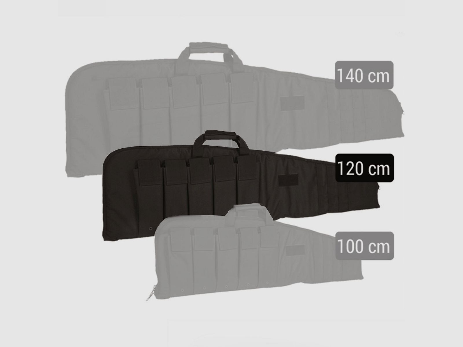 Transporttasche 120cm für Wurfgerät SCHWARZ
