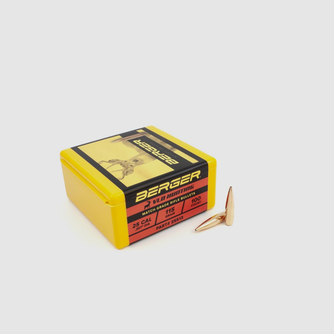 BERGER GESCHOSSE 25 (.257) 115gr VLD HUNTING 100 Stk, Bild 2 von 3