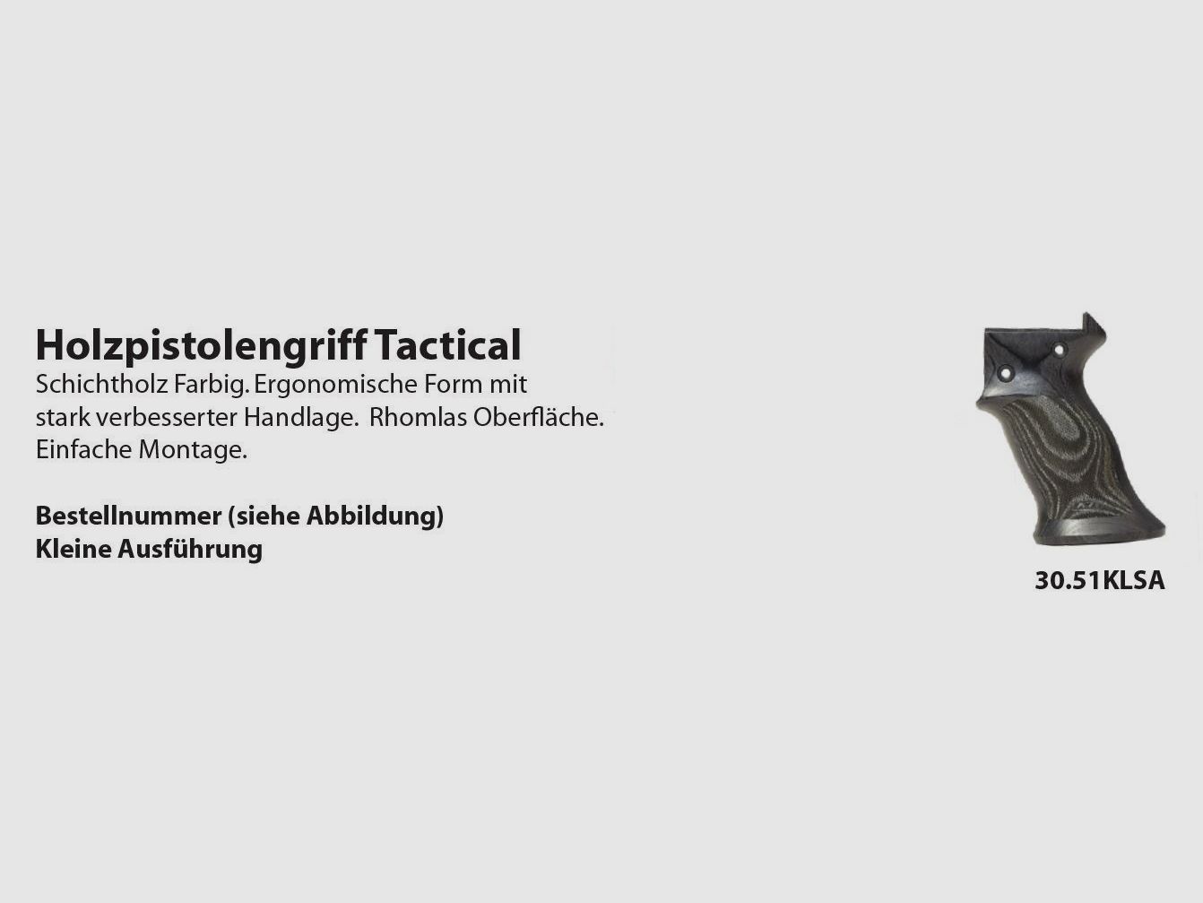 Wyss Waffen Wyss Holzpistolengriff Tactical Stgw57 klein Schichtholz schwarz