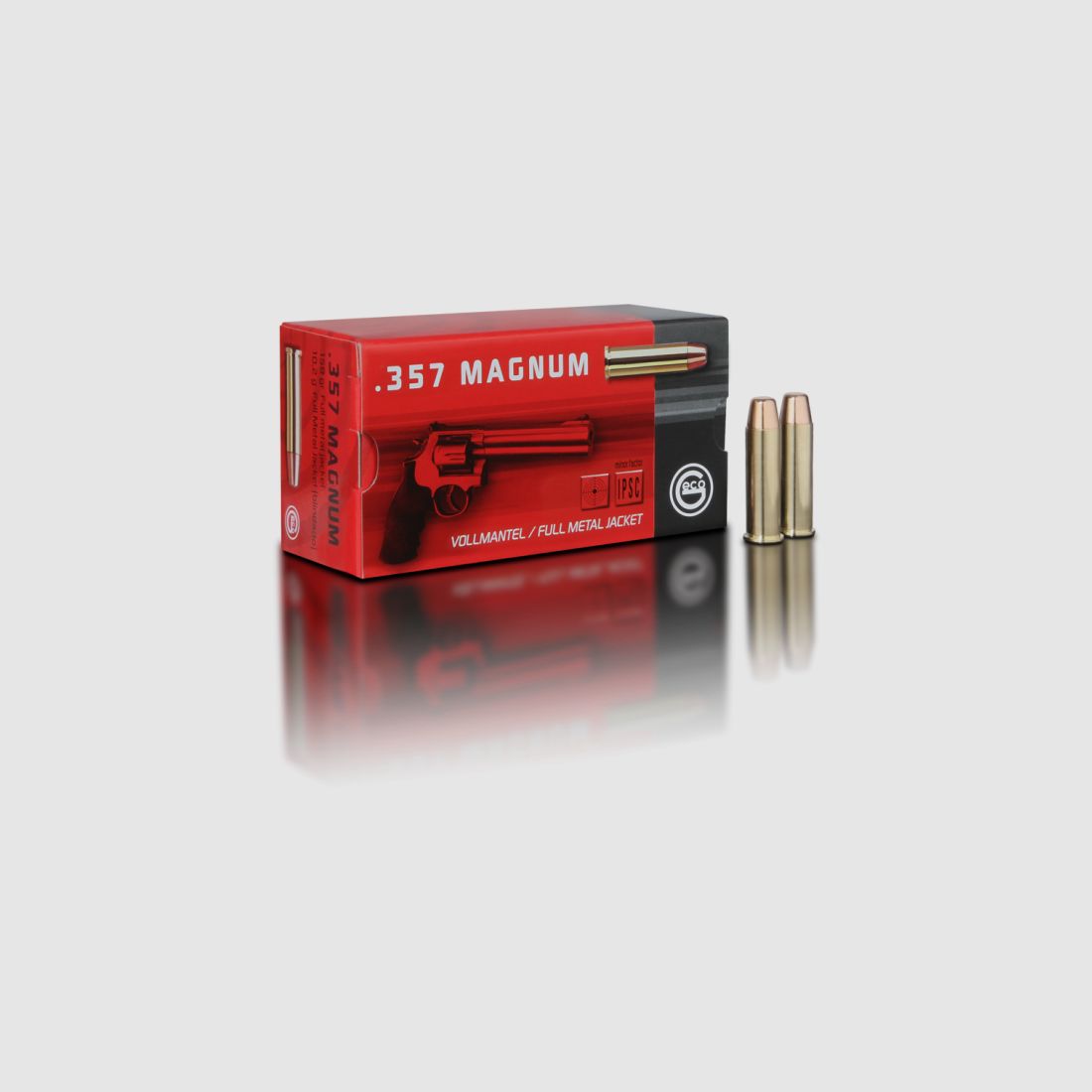 Geco .357Mag . Full Metal Jacket Flat Nose 158grs.