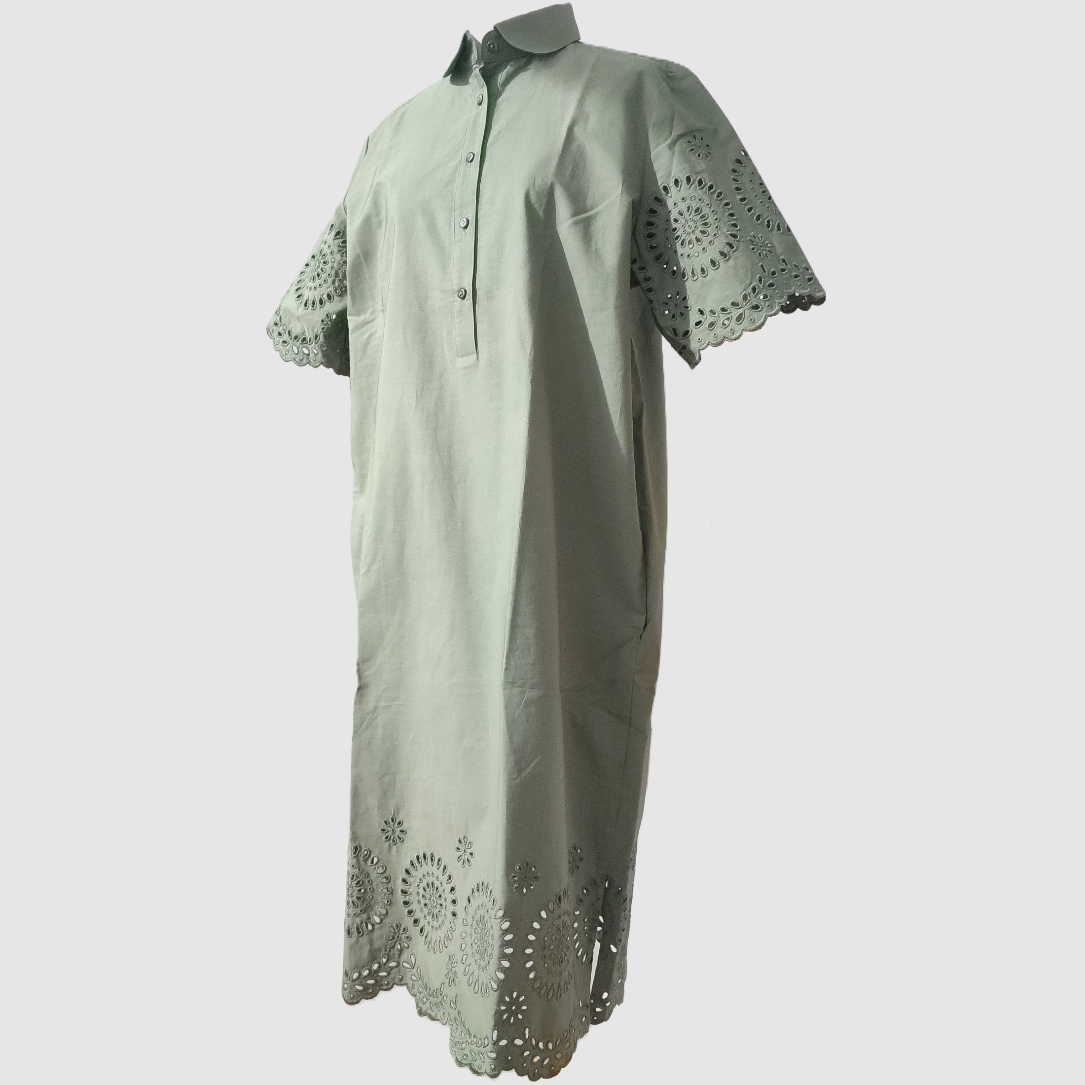 WALLMANN Kurzarmkleid mit Lochstickerei, Bild 1 von 3