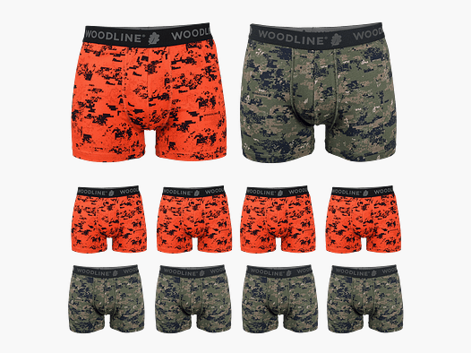 Woodline Boxershorts Camo, 10er-Pack