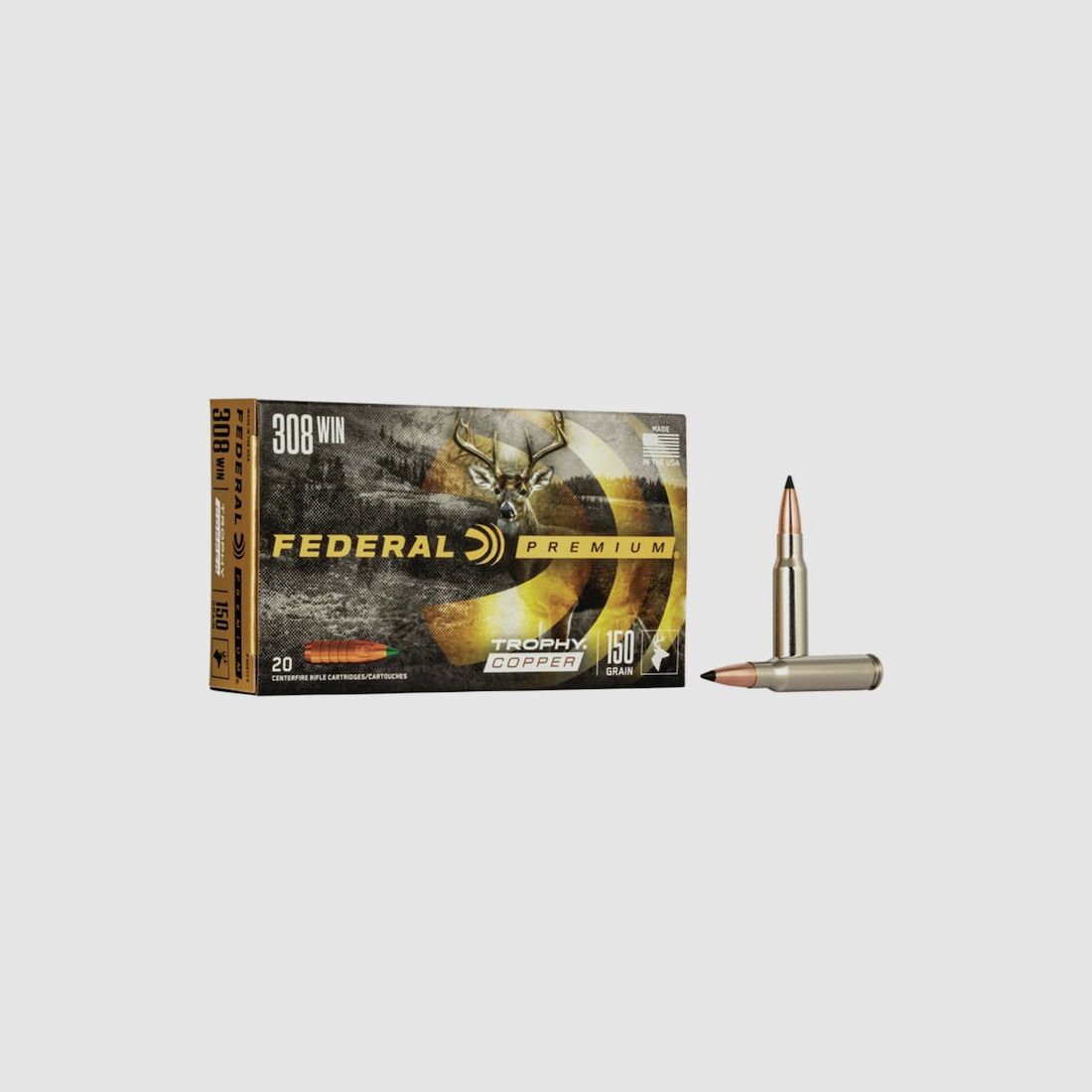 Federal Premium Trophy Copper .308 Win. 150GR 20 Patronen