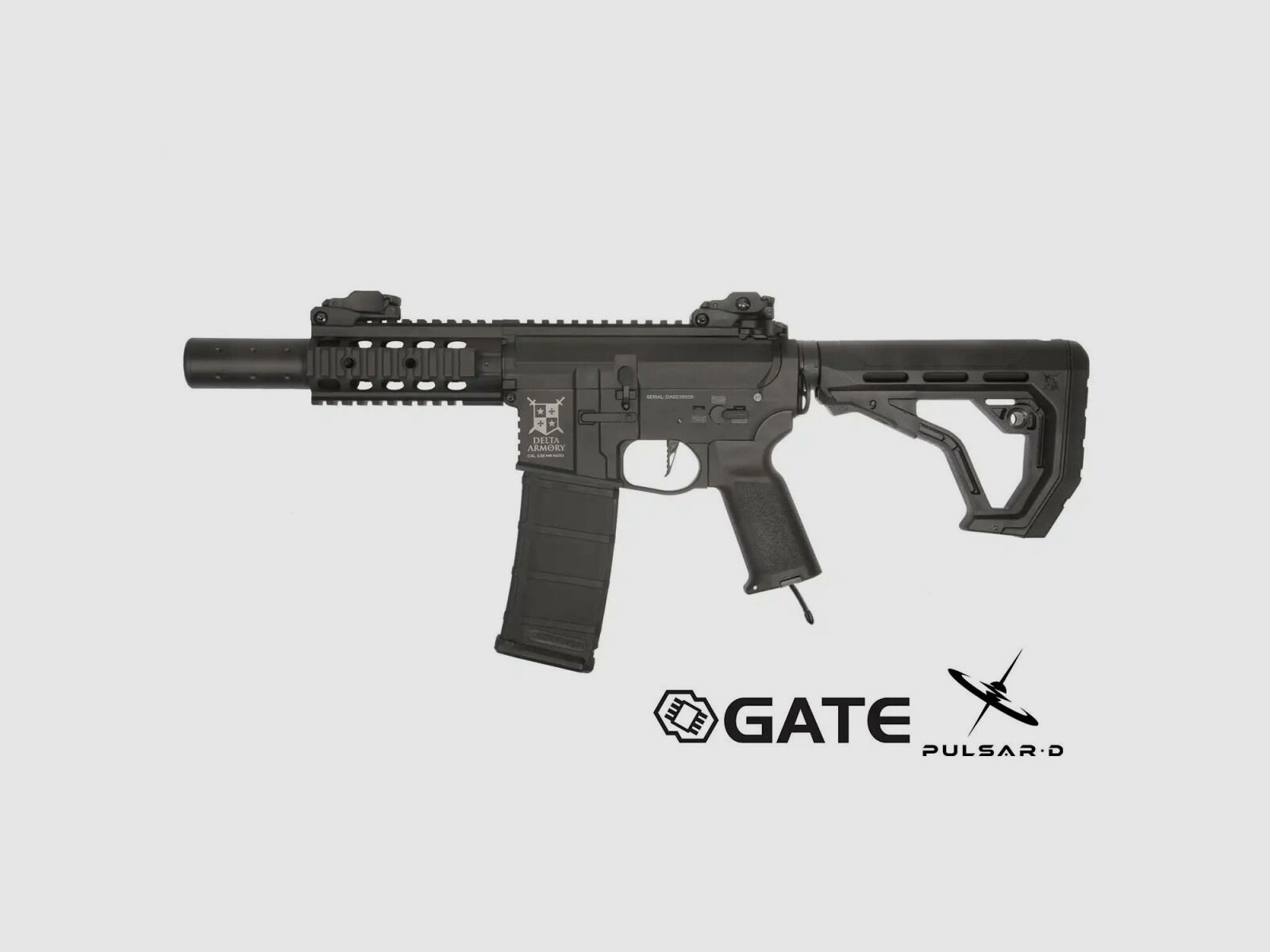 AR15 SilentOps CQB Bravo EAGLE Nero Fucile Airsoft HPA Libero da 18 Anni | Delta Armory