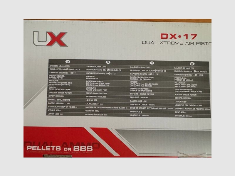 Umarex DX17 Luftpistole mit viel Zubehör