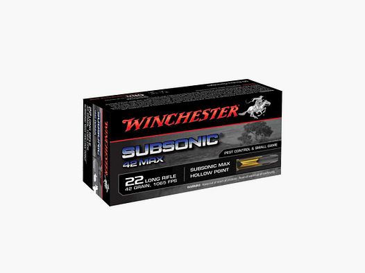 Patronen 22LR Subsonic 42gr HP X50