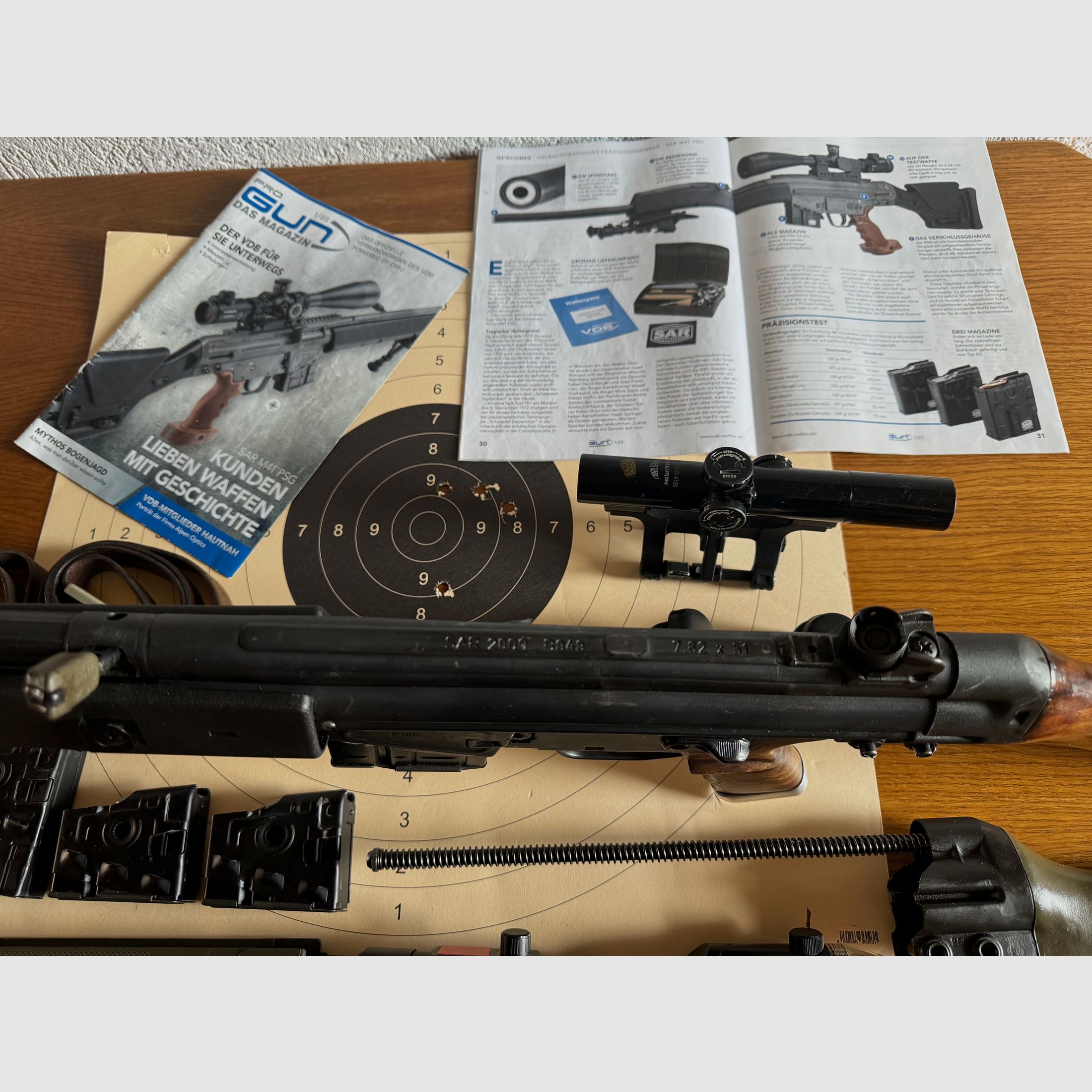 Selbstladegewehr SAR 2000,(G3) mit ZF / Rotpunktvisierung  in 308 win.