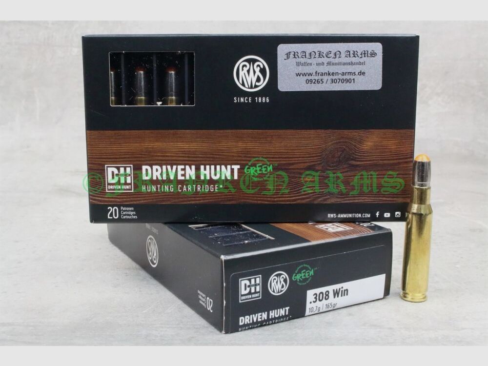 RWS DRIVEN HUNT .308 Win. 165gr. 10,7g 20 Stück Staffelpreis