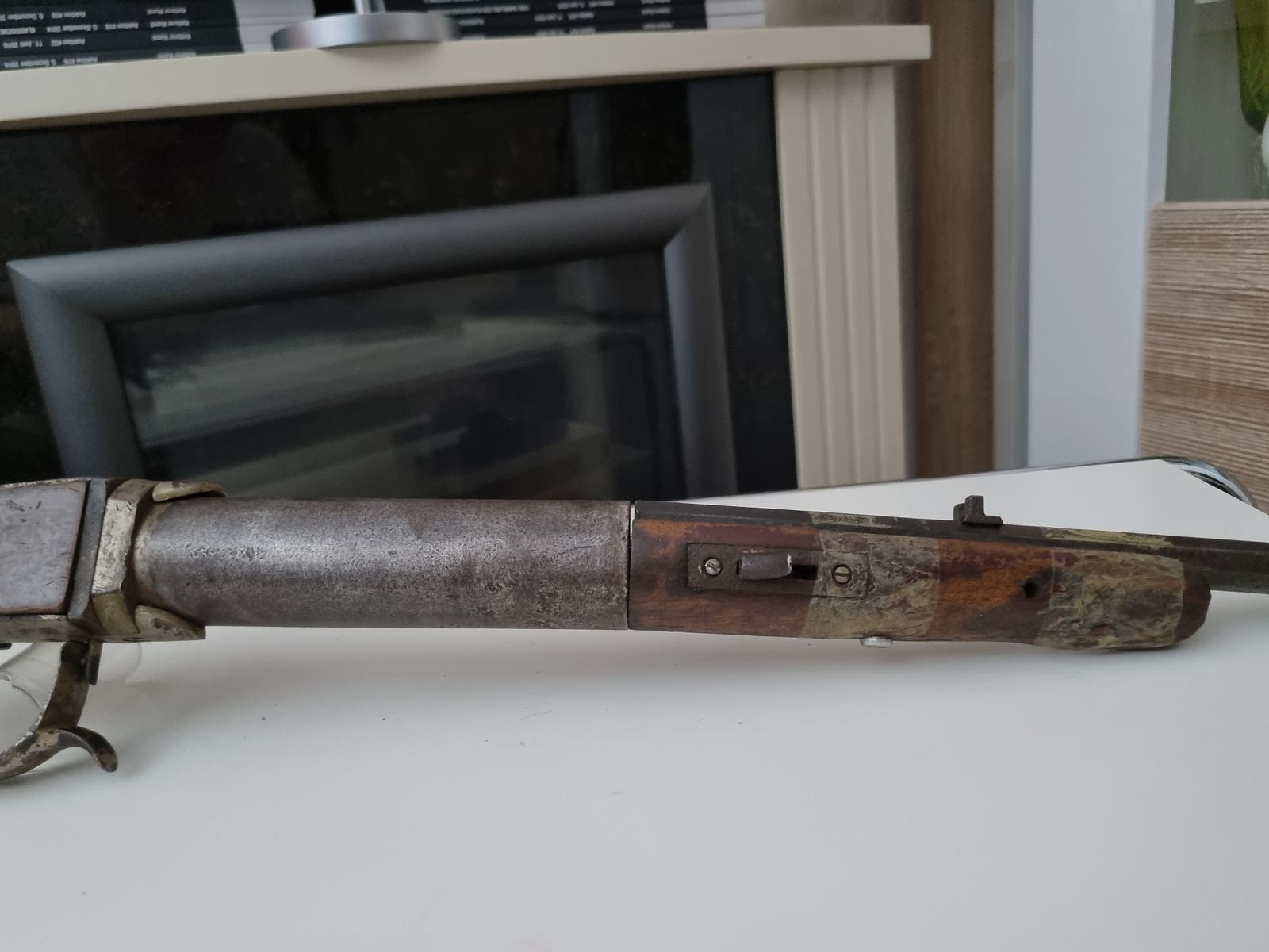 Antique air rifle presumably Oscar Wills