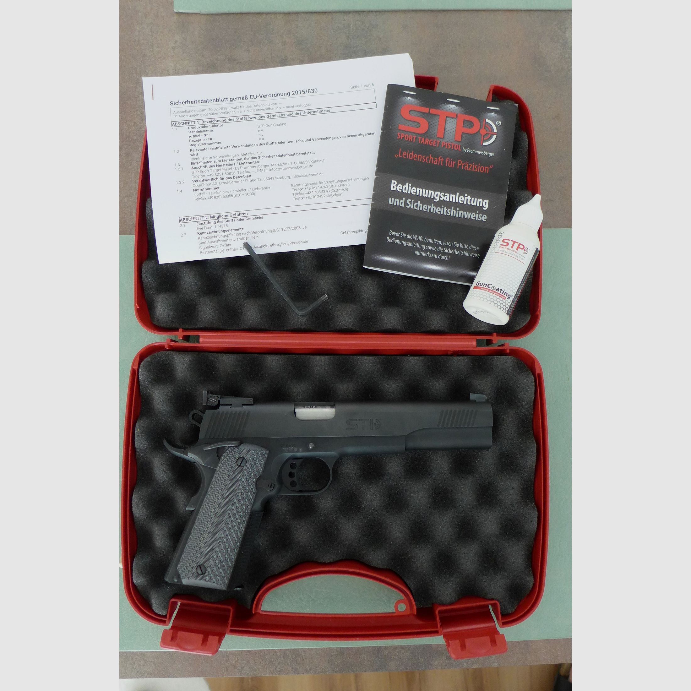 Pistolet STI Sparta 6.0 w 9mm Luger, wyprodukowany przez Prommersberger Bayern, jak nowy (NP 1690 €)