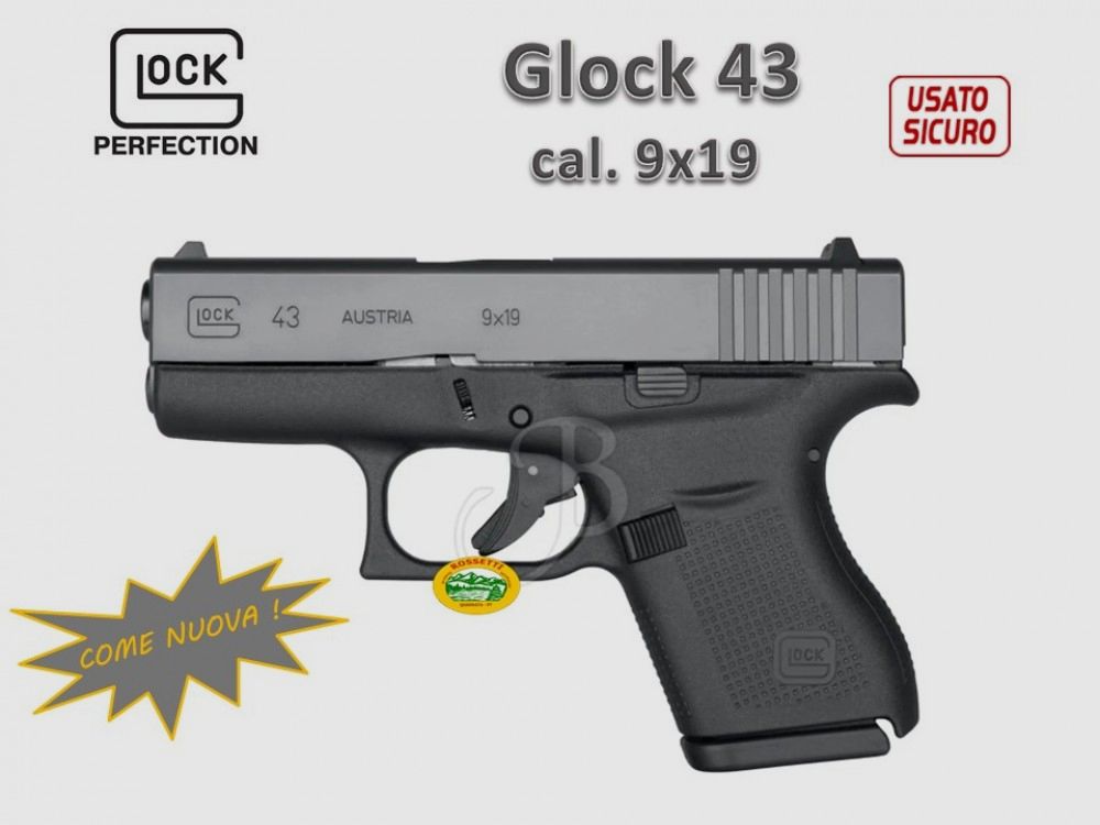 GLOCK 43 Kal.9x19 gebraucht wie neu R.16981