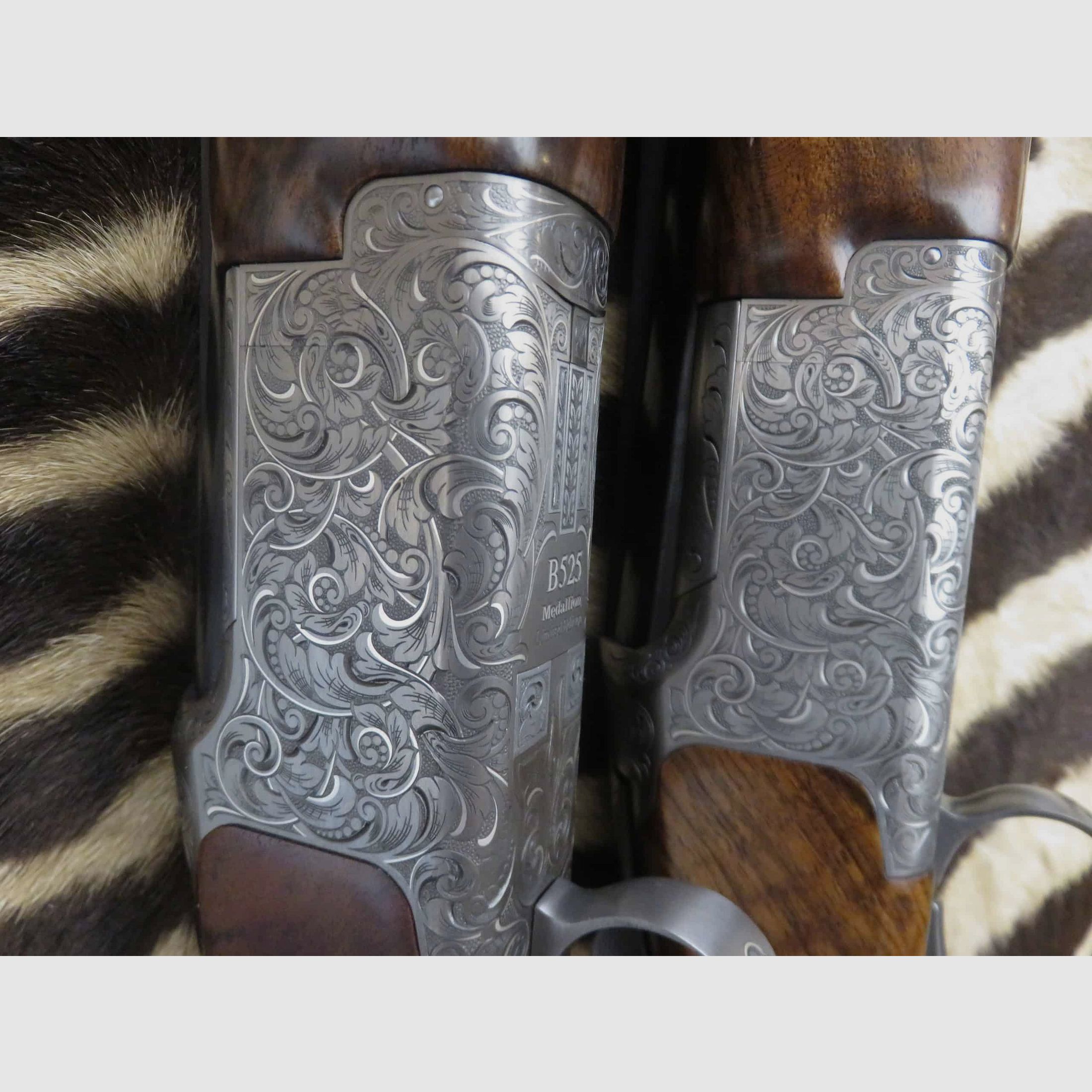 Paar BROWNING B525 HTG Medaillon Silver Kal.20/76 Läufe 76 cm 5 Chokes – opaline Koffer, Bild 4 von 11