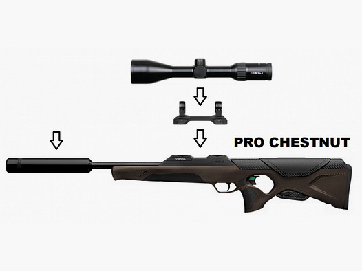 Walther RS3 Pro Chestnut + Steiner 2,5-10x50 + Schalldämpfer + ... / Komplettpaket