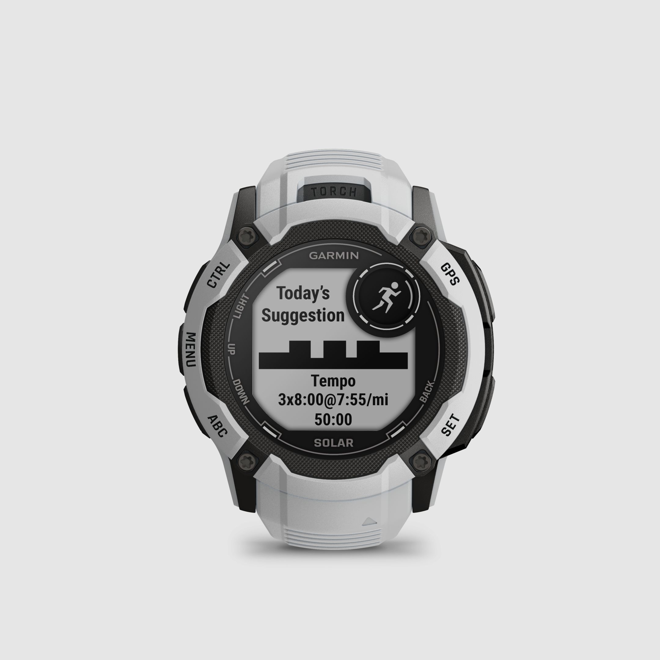 Garmin Instinct® 2X Solar, Blanco Piedra