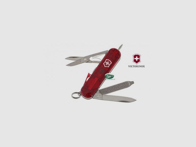VICTORINOX Multifunktionsmesser Signature Lite rot transparent