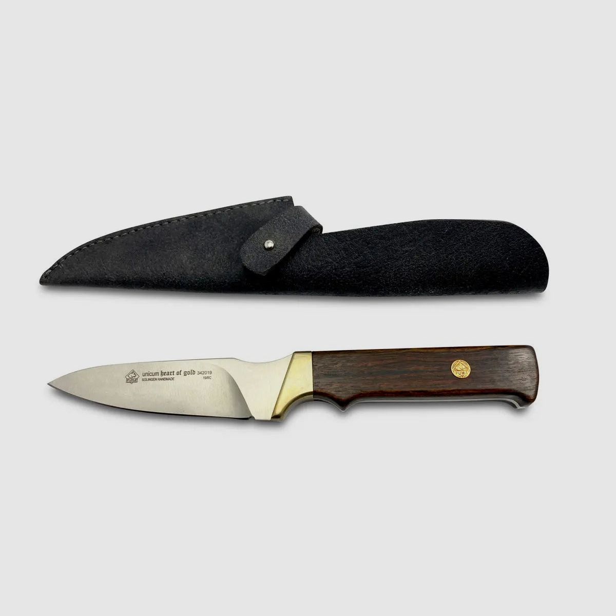 Couteau de chasse PUMA unicum "heart of gold" avec cœurs en saphir incrustés