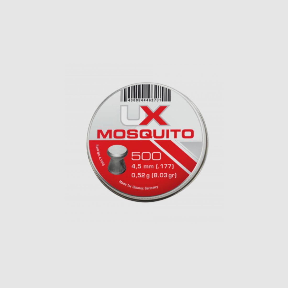Umarex 4.1915 Mosquito Pellets Diabolos Runddose .177 cal 500 Stk. 4,5 mm 0,52g