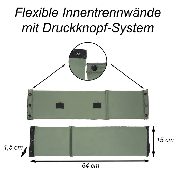 Multifunctionele rugzak / Kruisboog - Transporttas - ca. 80 liter - Olijf/Zwart, afbeelding 10 van 15