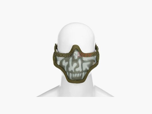 Invader Gear Maschera Mezza Faccia in Acciaio Death Head OD