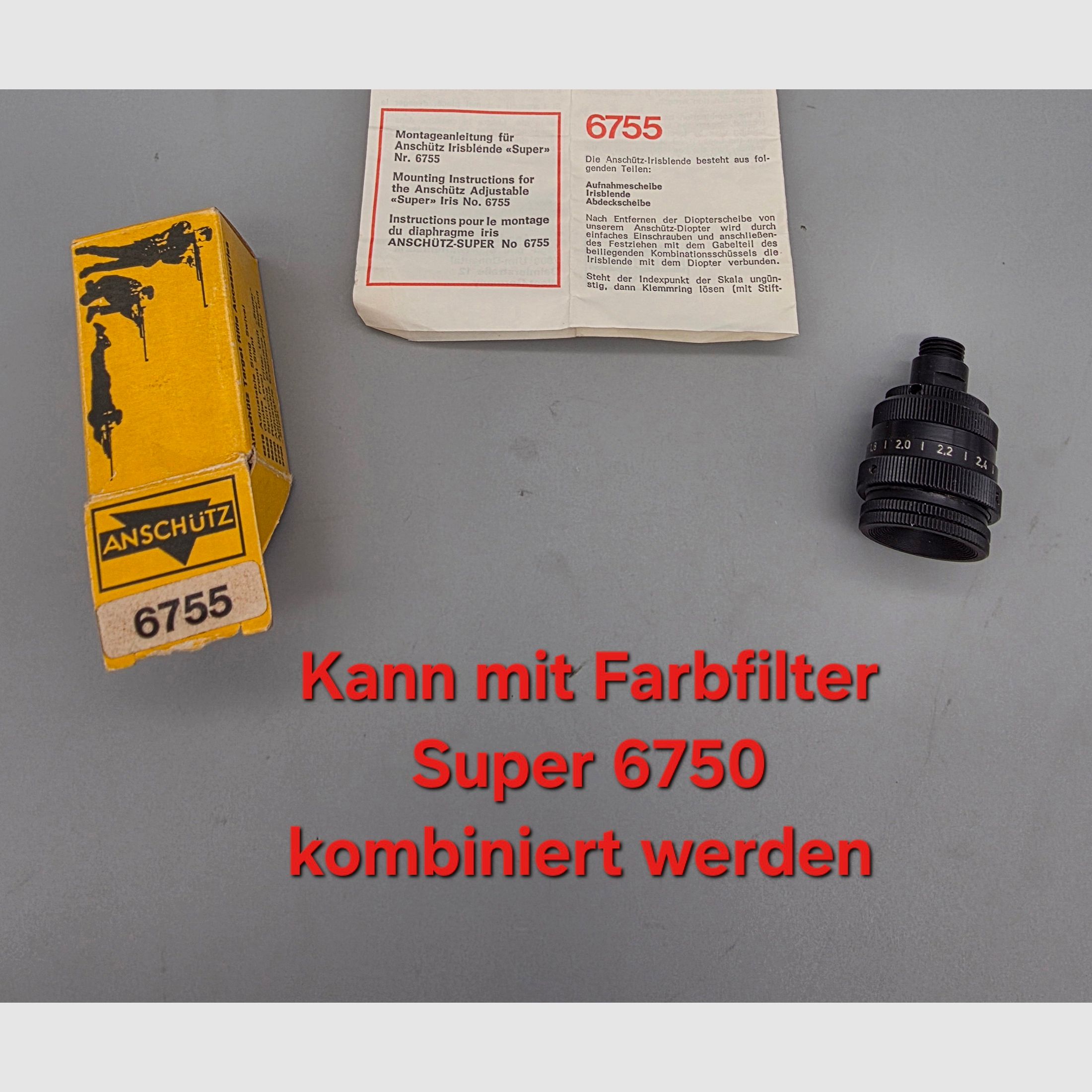 Diaphragme à iris Anschütz Super 6755 Match