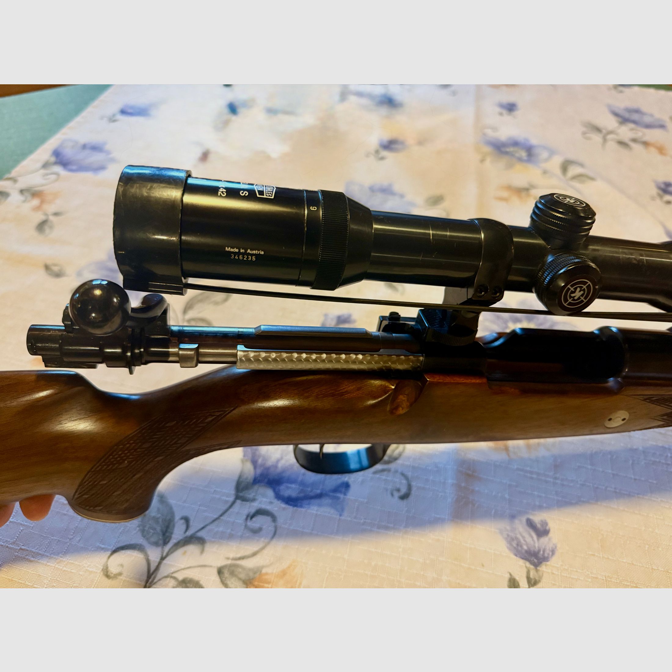 Langwaffe Fabrique Nationale d'Armes de Guerre 8x68S mit Zielfernrohr und Munition