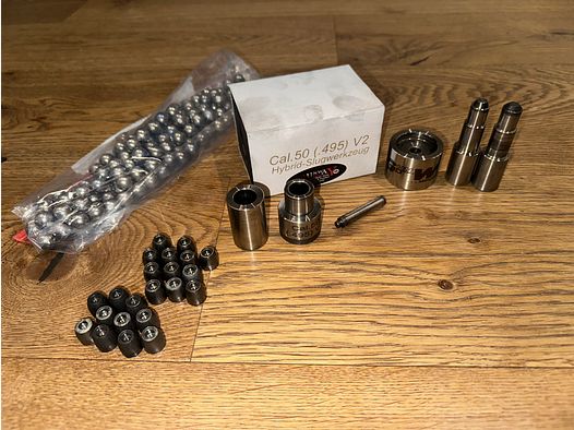 Gunway Slug Tool V2 im Kaliber .50 / 150 Stk. Bleirohlinge / 30 Stk. Slugs