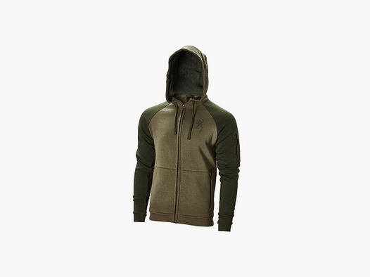 SWEATSHIRT BROWNING ZIP TWEE KLEUREN GROEN