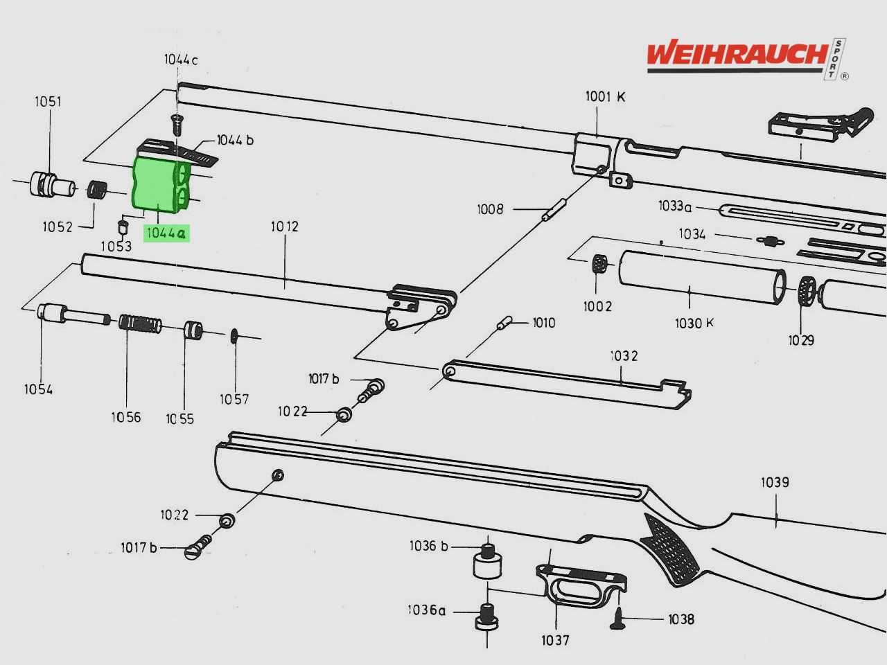 Kornsockel fĂĽr Luftgewehr Weihrauch HW 77, Ersatzteil