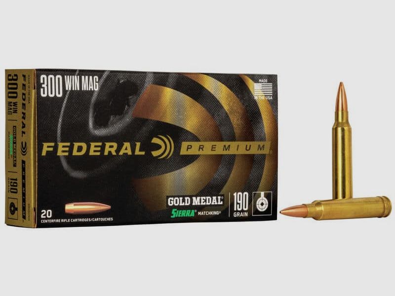 .300 Win. Mag. Federal Gold Medal Match Sierra MK 190grs.