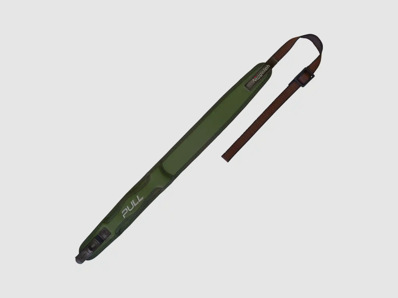 Sangle de fusil Niggeloh PULL avec déverrouillage rapide / néoprène, vert olive, image 1 sur 3