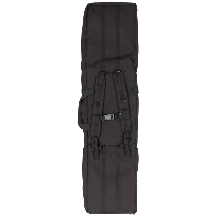 Gewehrtasche für 2 Langwaffen bis 140cm, Schwarz, mit Trennwand und Rucksackgurten, Bild 4 von 5