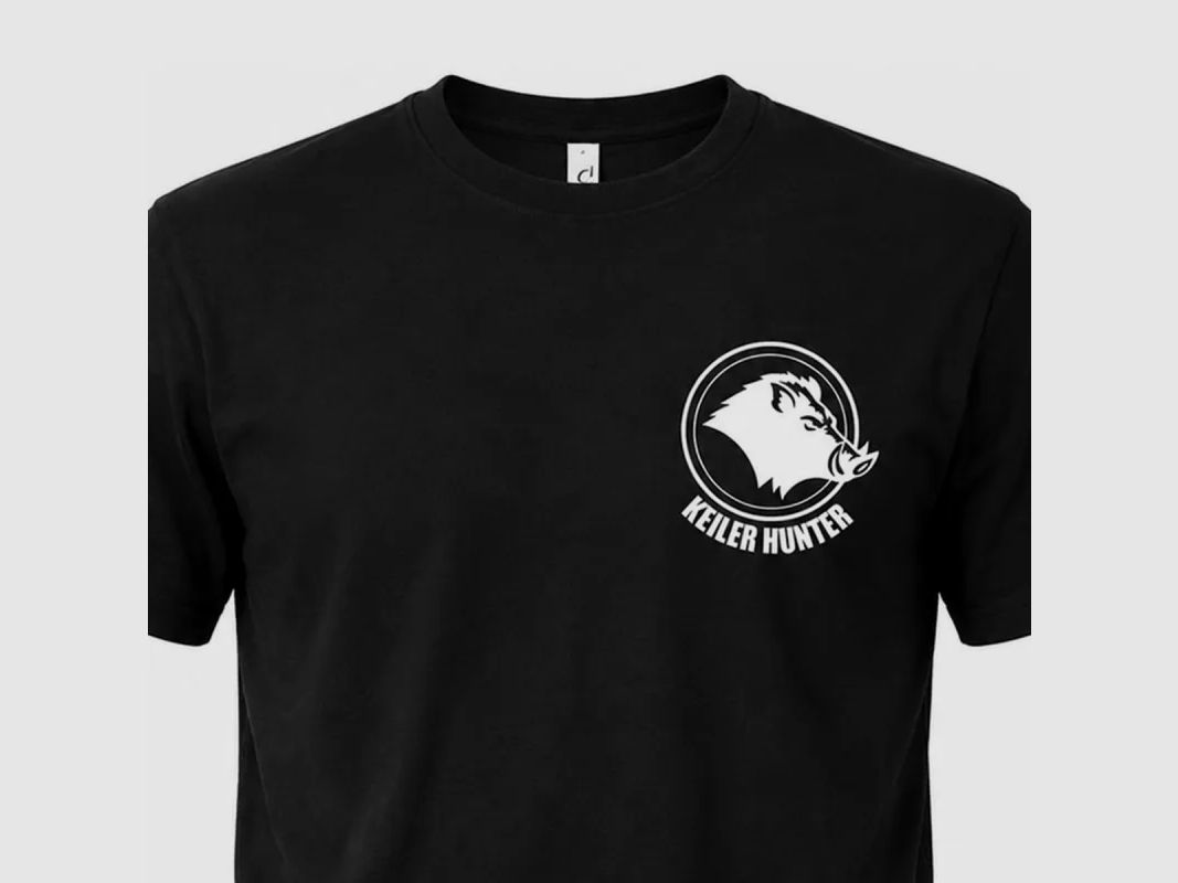 T-Shirt Keiler Hunter negro 100% algodón mangas cortas logo 2, imagen 8 de 12
