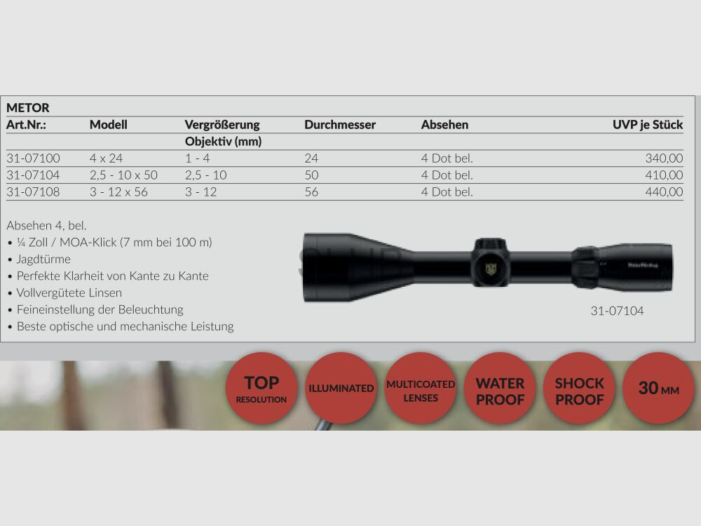 NIKKO STIRLING	 METOR 2.5-10 x50
