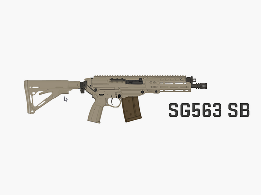 Sig Sauer SG563 SB 9″ 5.56×45 FDE